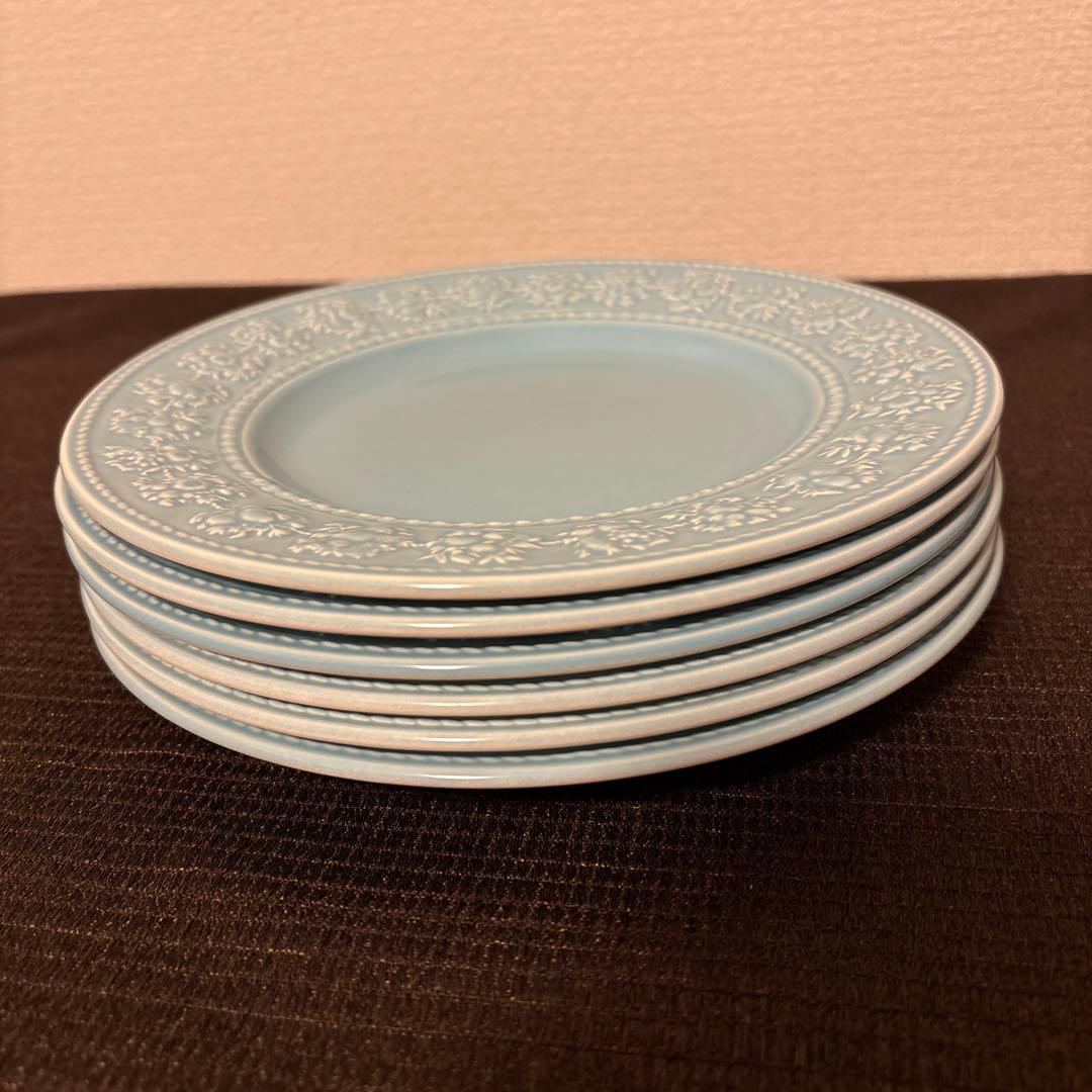 ウェッジウッド　フェスティビティー　ブルー　デザートプレート　20.5cm