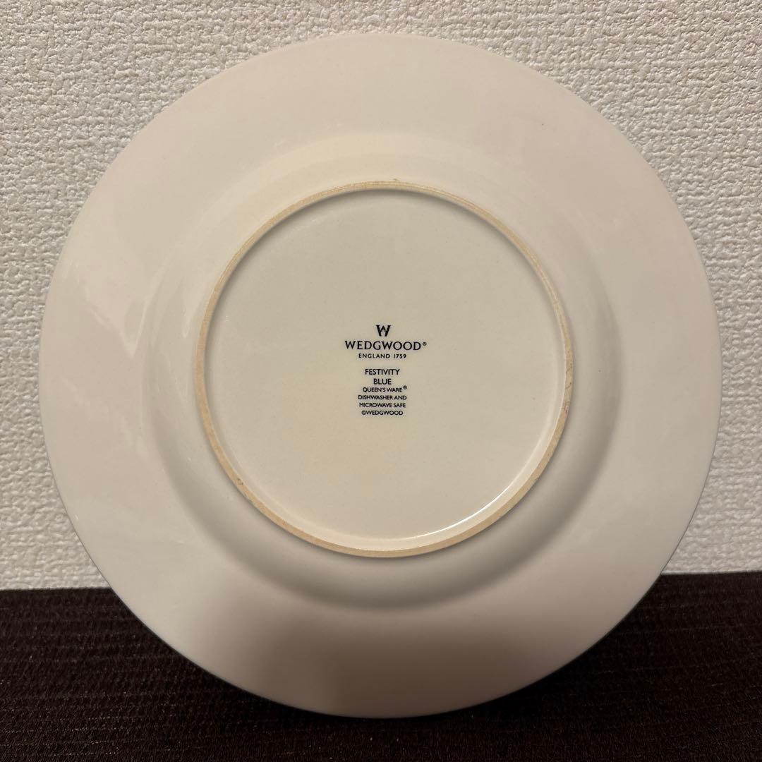 ウェッジウッド　フェスティビティー　ブルー　デザートプレート　20.5cm