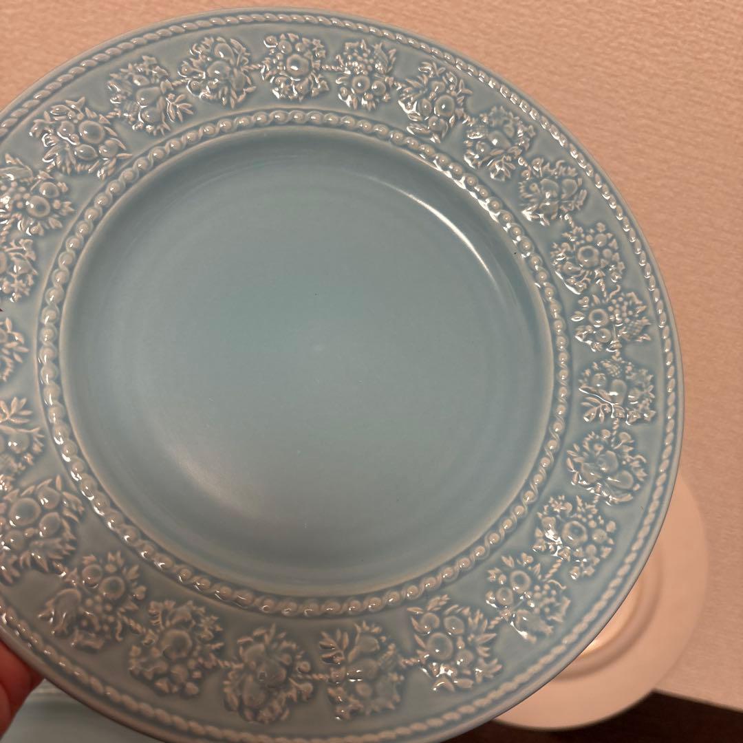 ウェッジウッド　フェスティビティー　ブルー　デザートプレート　20.5cm