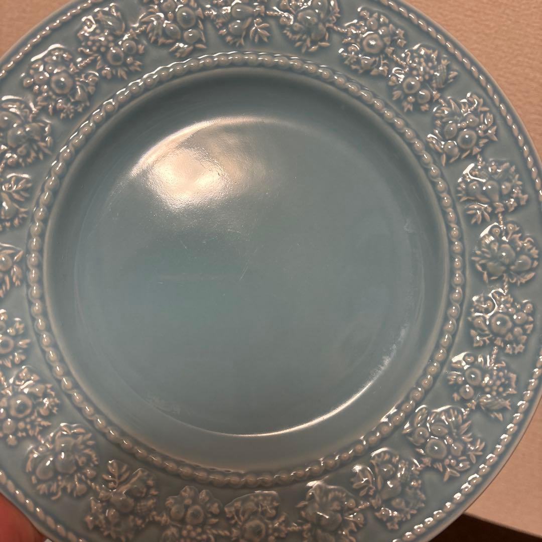 ウェッジウッド　フェスティビティー　ブルー　デザートプレート　20.5cm