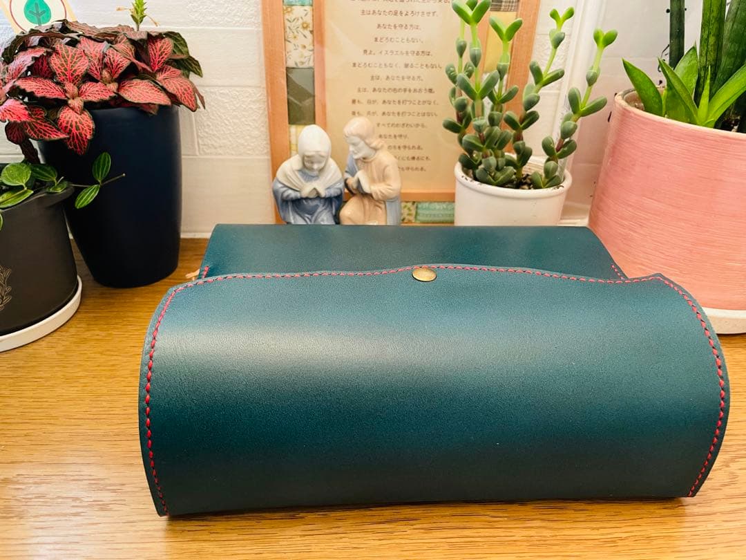 受注見本　ハンドメイド本革キリスト聖書カバー／ブックカバー