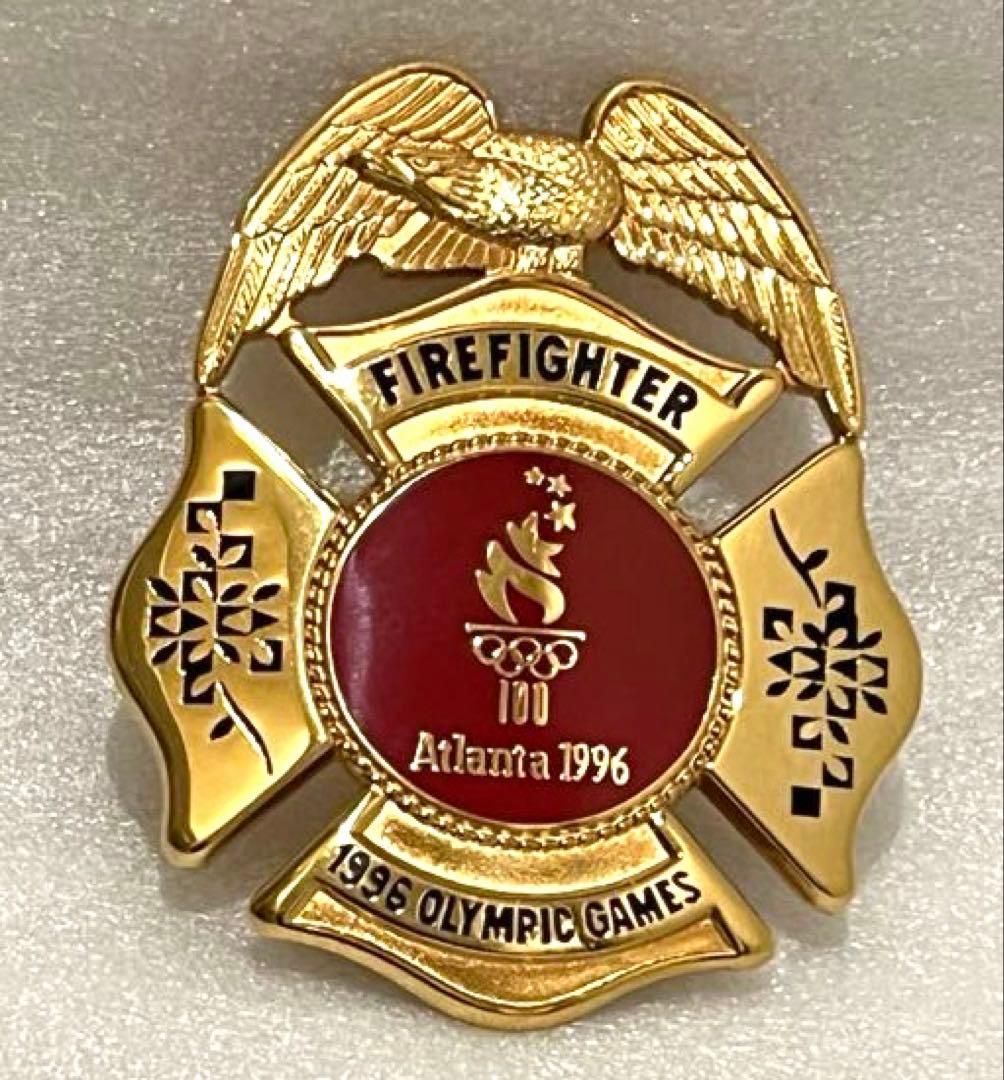 1996年　アトランタ　オリンピック　ファイヤーファイター　ポリスバッジ