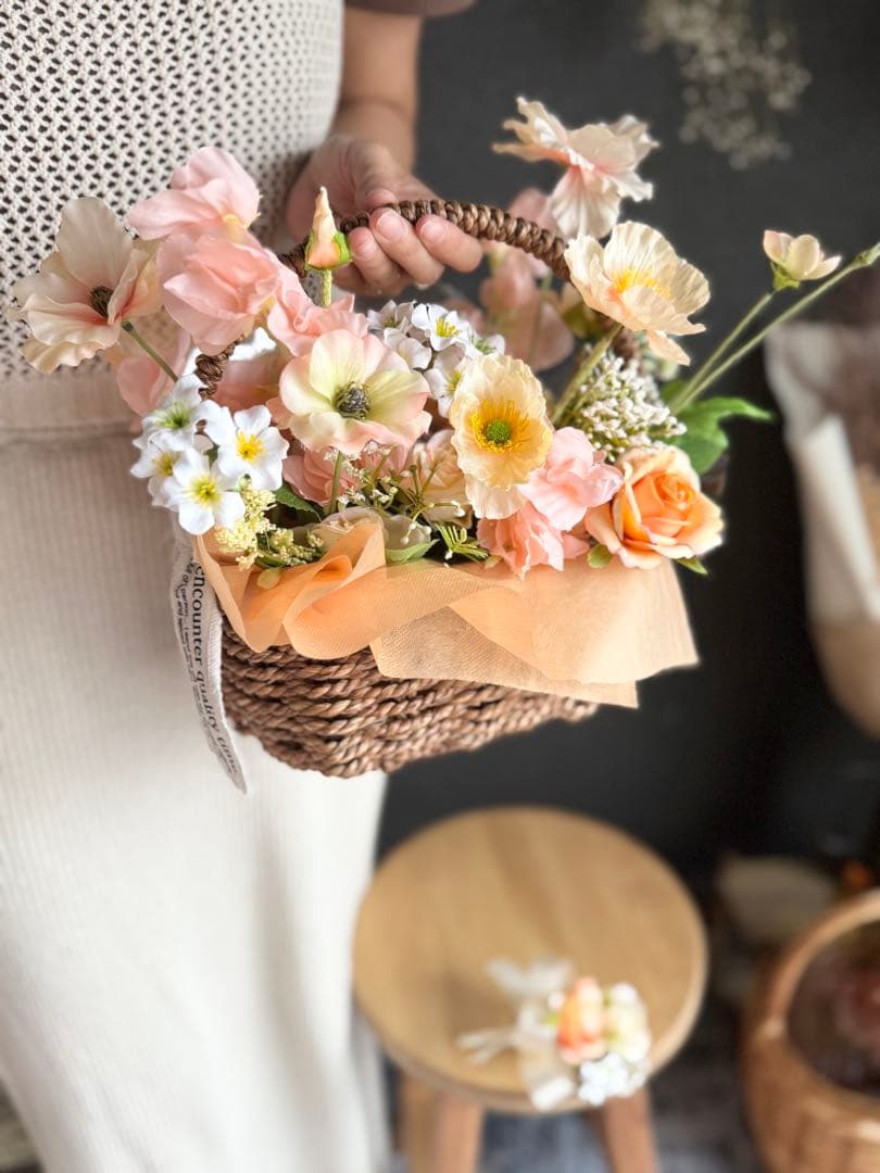 バスケットフラワーブーケ☆ブートニア