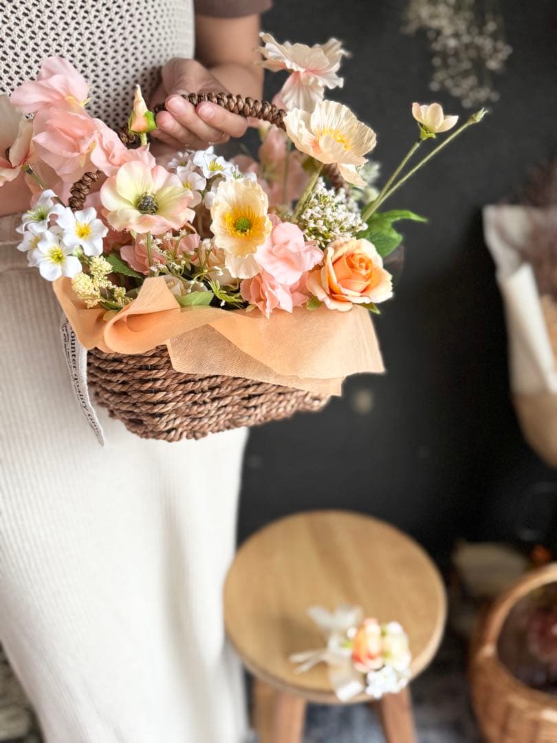 バスケットフラワーブーケ☆ブートニア