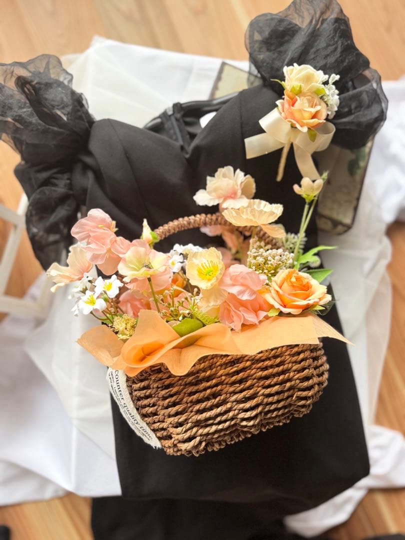 バスケットフラワーブーケ☆ブートニア
