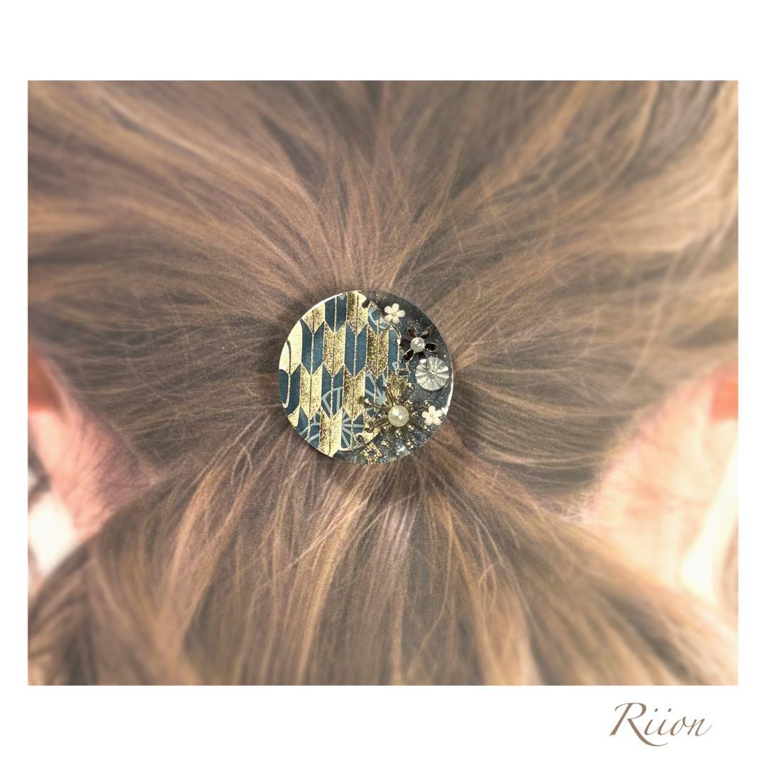 no.1098✨‪ꫛꫀꪝ和テイストレジンヘアゴム・矢絣柄✨️