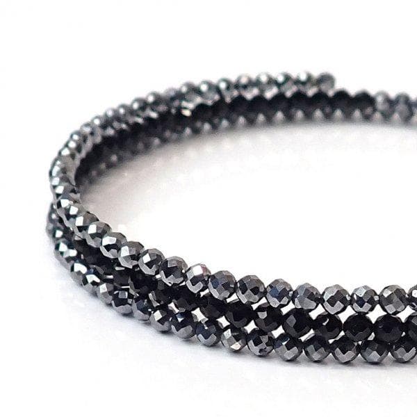 テラヘルツ & スピネル ラウンドカット 2mm  ブレスレット [X1858]