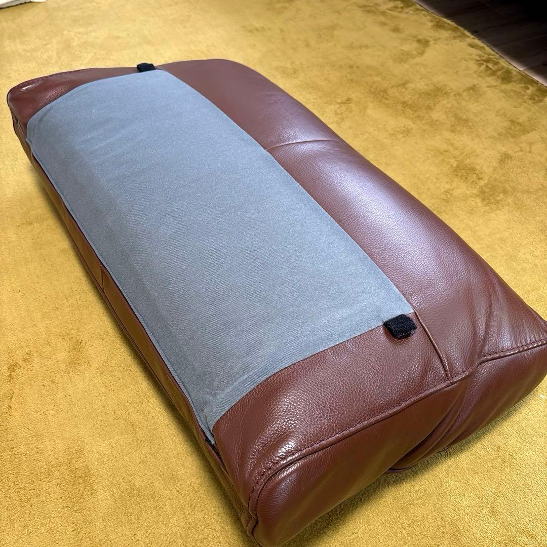 無印良品　革張りフェザーソファ