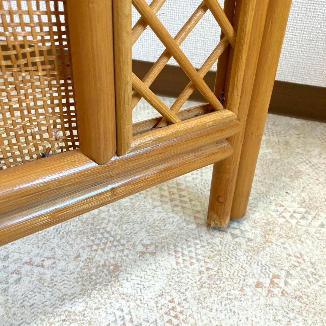 アンティーク　ラタン　パーティション　衝立　目隠し　間仕切り