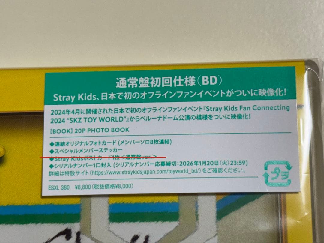 StrayKids◆TOYWORLD Blu-ray 新品開封済　HMV特典