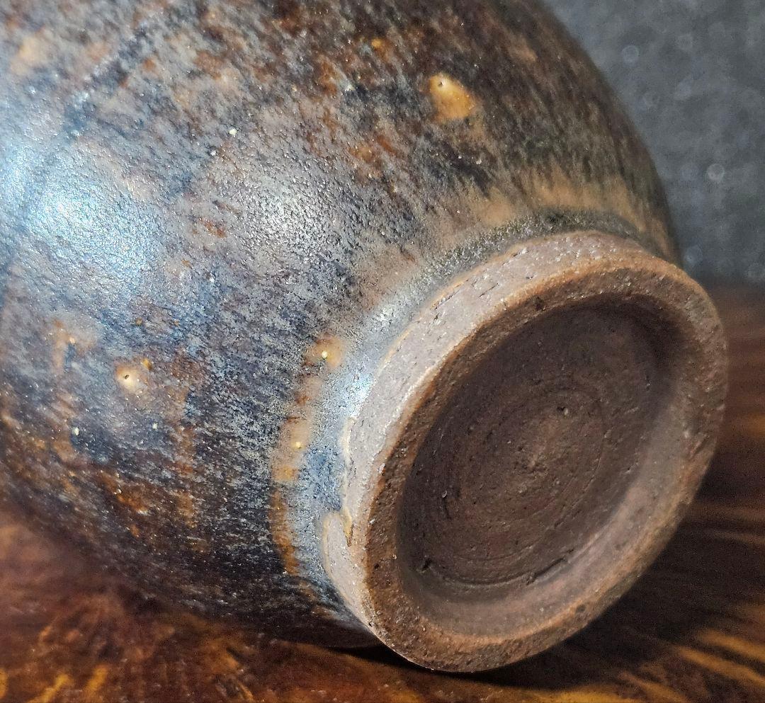 15〜16世紀　中国南方系古陶磁　東南アジア古陶磁　褐釉　陰刻文様　小壺花入茶入