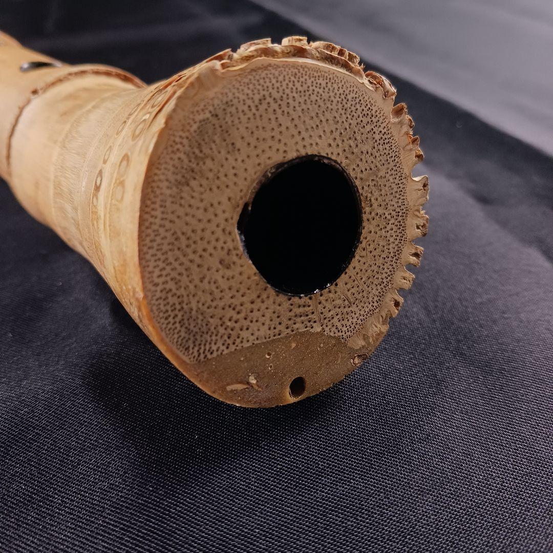 Y3110-8 琴古流 尺八 月童 銀三線 全長42.3㎝ 竹製