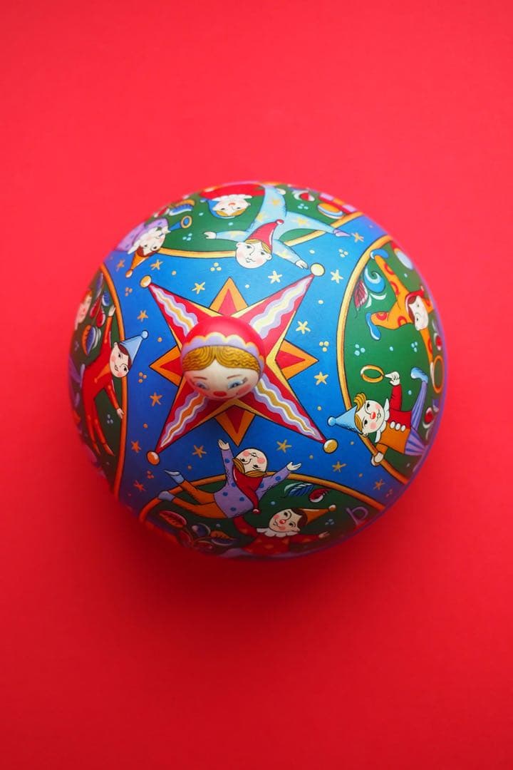 ロシア雑貨☆『ロシアのサーカス』ピエロの円形収納Boxマトリョーシカ オリガ新作