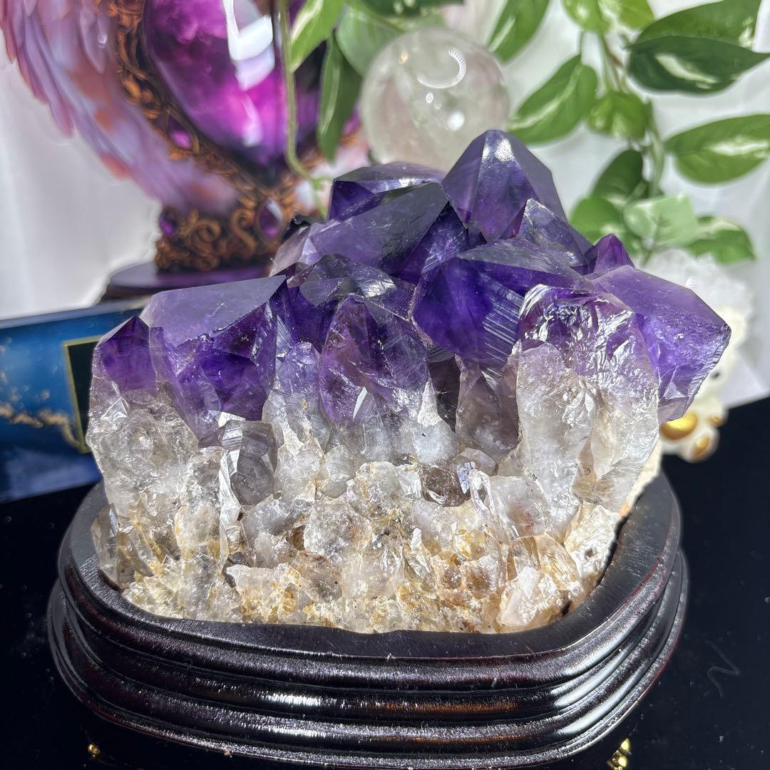 希少♡コンゴ産アメジストポイントクラスター♡1.5kg超えNo.1372 原石