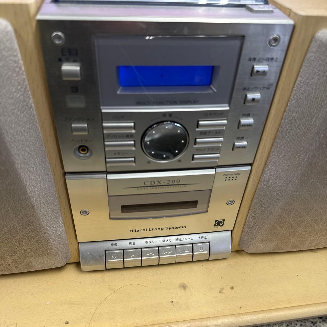 HITACHI ミニコンポ シルバー CDX-200 オーディオ機器 格安