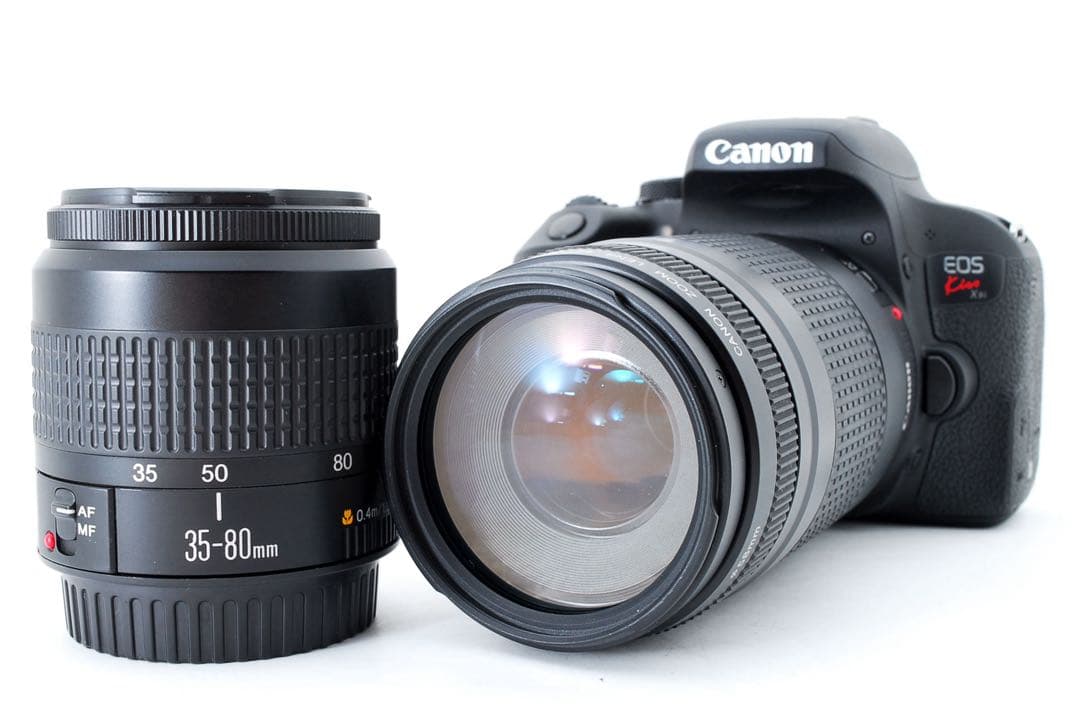 美品/一眼レフカメラ/canon kiss x9i標準＆望遠ダブルレンズセット