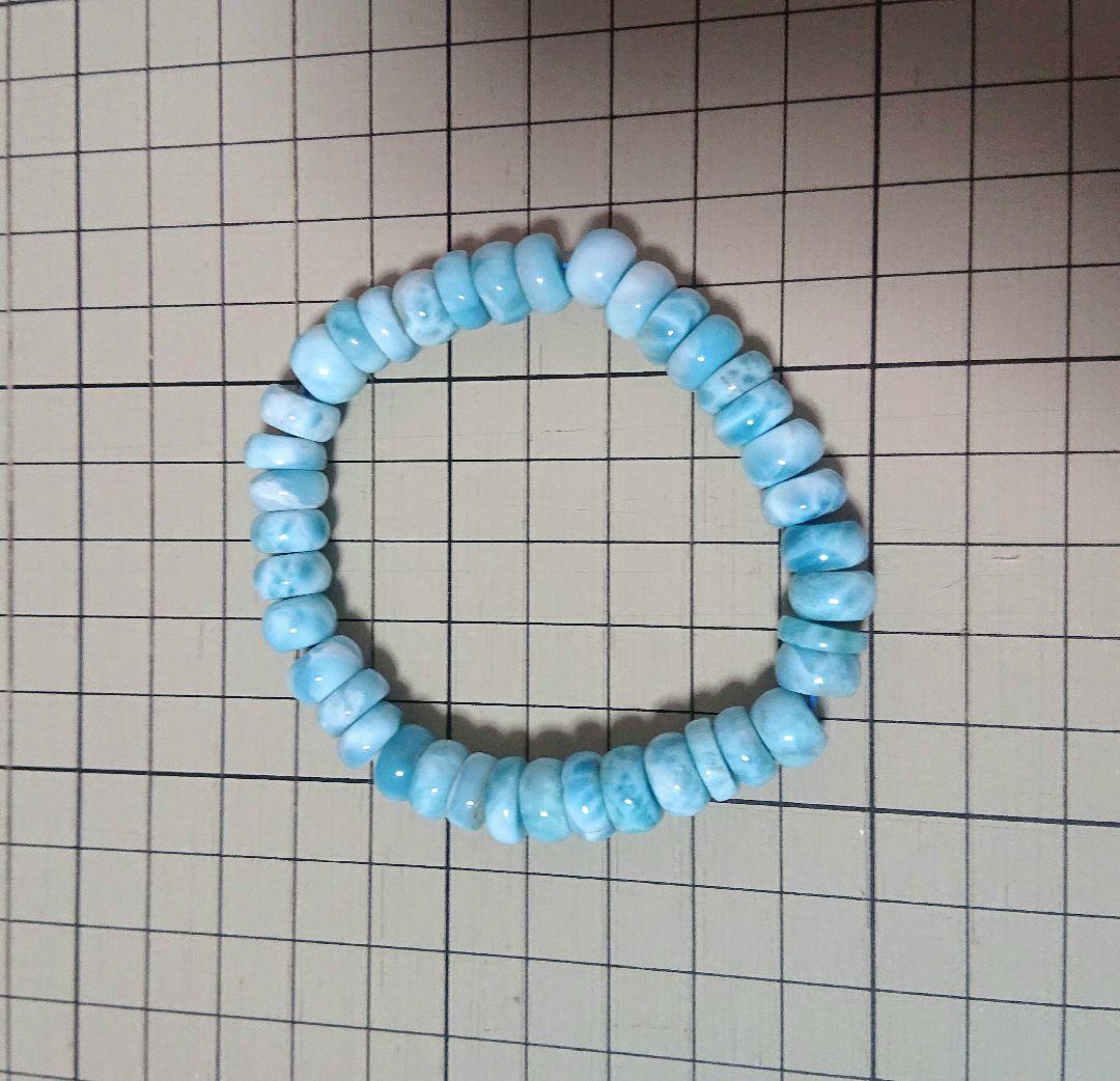 ラリマー　ブレスレット　5点セット ボタンカット