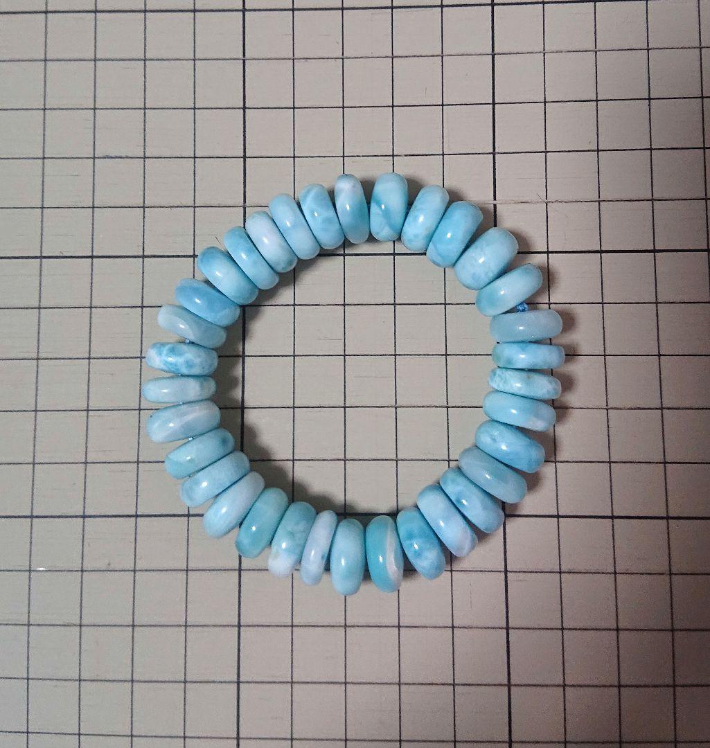 ラリマー　ブレスレット　5点セット ボタンカット