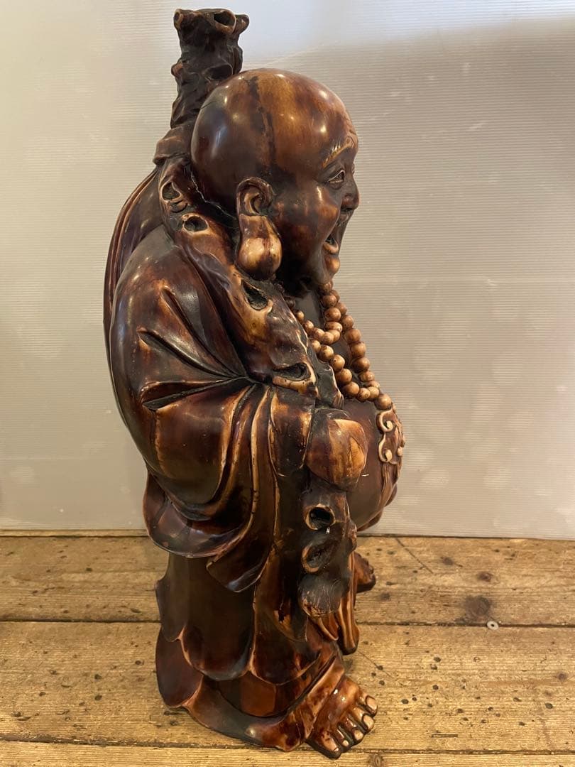 七福神　布袋様　彫刻　美術品　置物　飾り　縁起物　骨董品　工芸品　インテリア