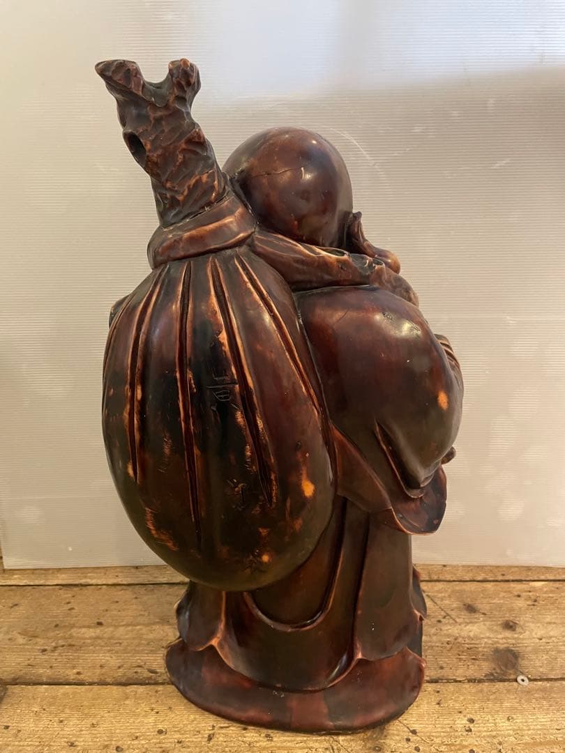七福神　布袋様　彫刻　美術品　置物　飾り　縁起物　骨董品　工芸品　インテリア