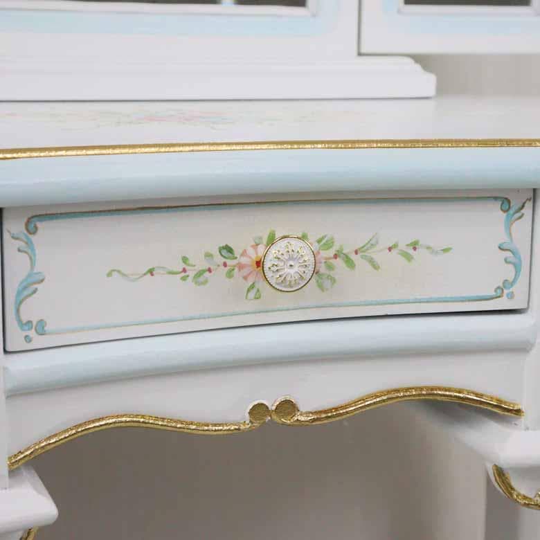 ドレッサー 3面鏡 スツール付き 完成品 猫脚 鏡台 365 アウトレット