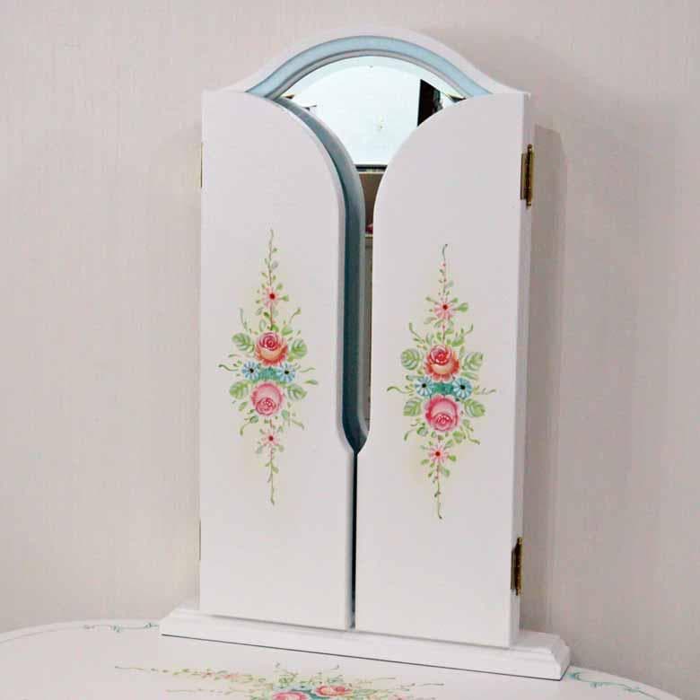 ドレッサー 3面鏡 スツール付き 完成品 猫脚 鏡台 365 アウトレット