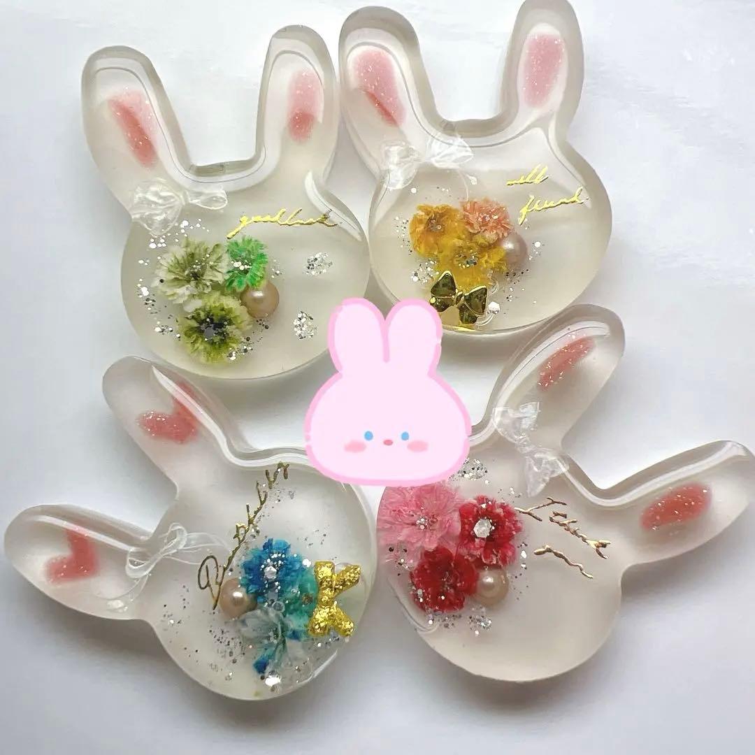 レジン ヘアゴム うさぎ No.808