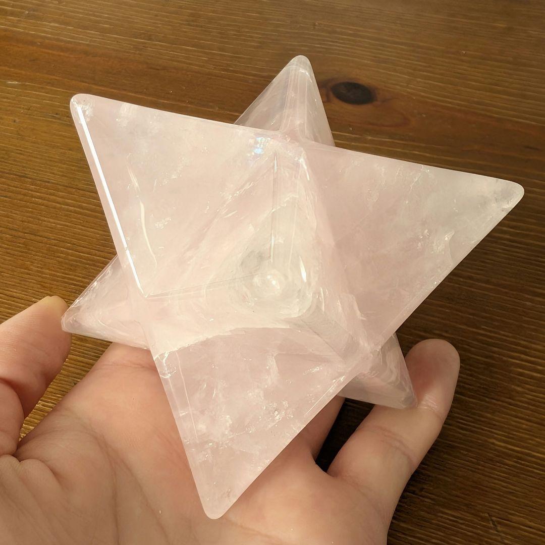 欠け、凹み有り　ローズクォーツマカバスター