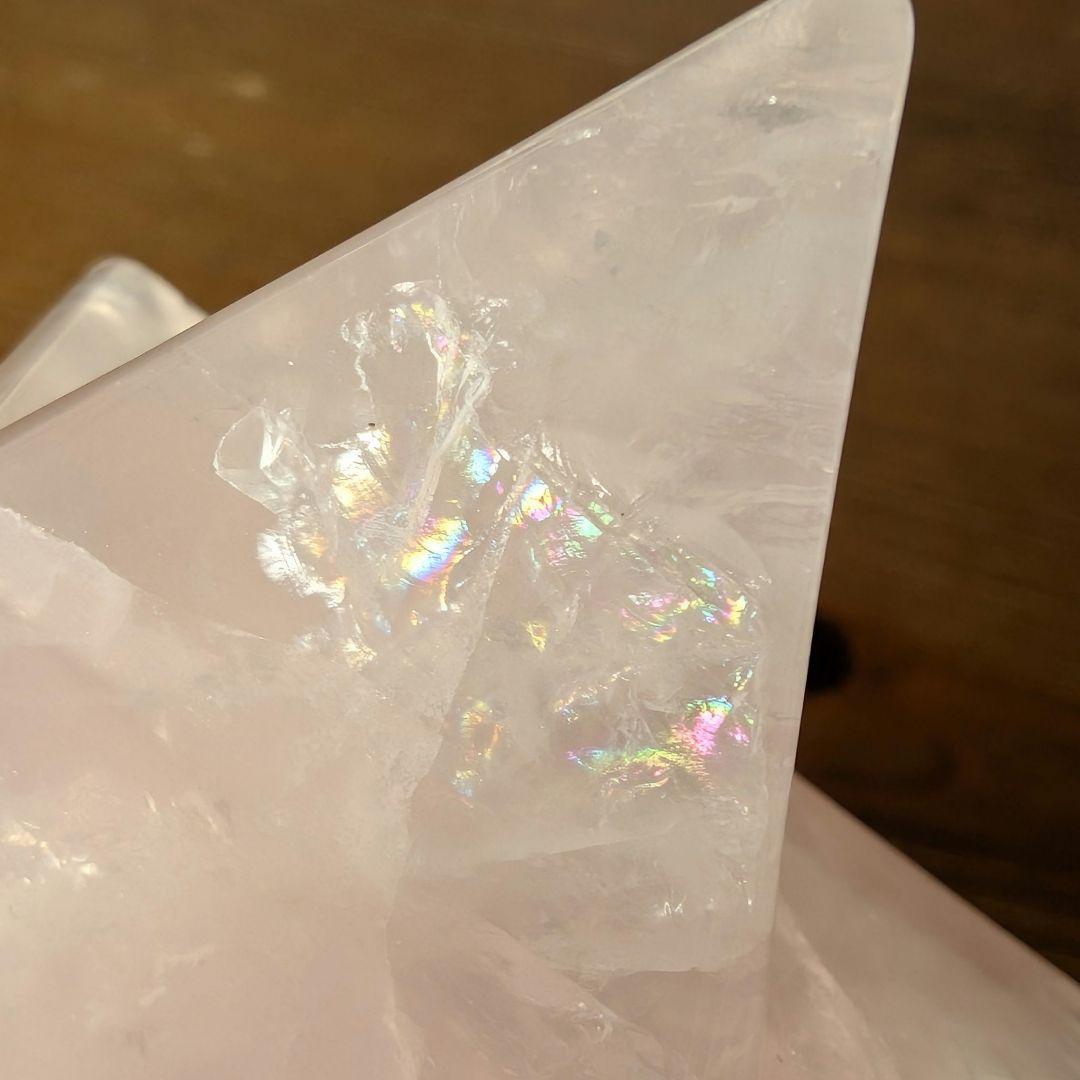 欠け、凹み有り　ローズクォーツマカバスター