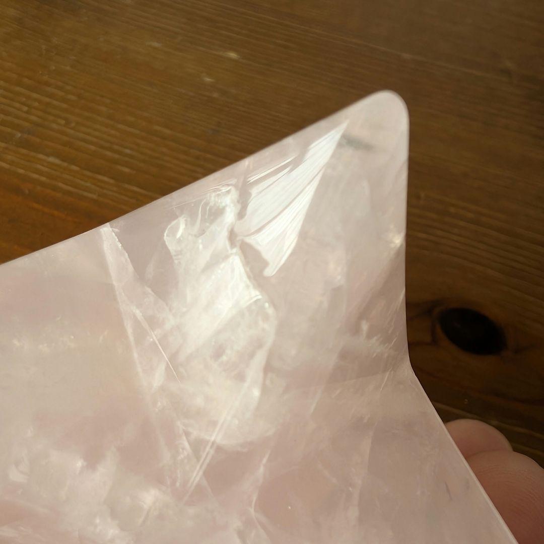 欠け、凹み有り　ローズクォーツマカバスター