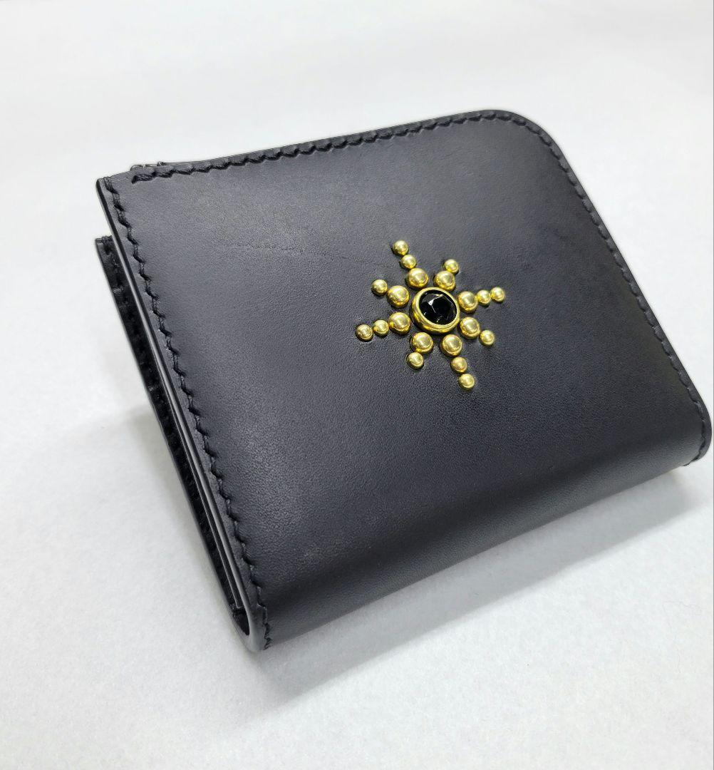 L字ファスナー財布　レザークラフト　小銭入れ　ハンドメイド　コンパクト財布