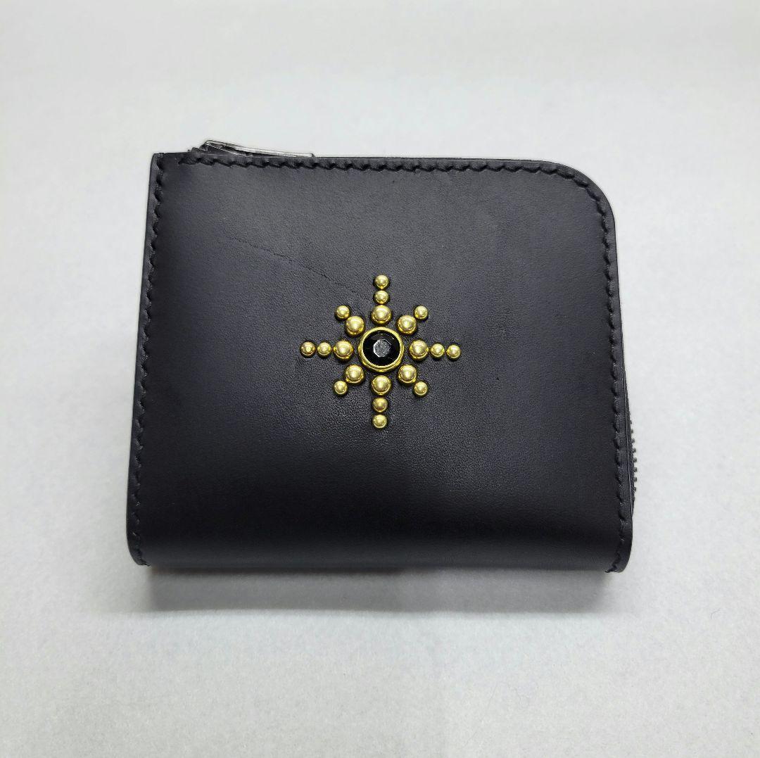 L字ファスナー財布　レザークラフト　小銭入れ　ハンドメイド　コンパクト財布