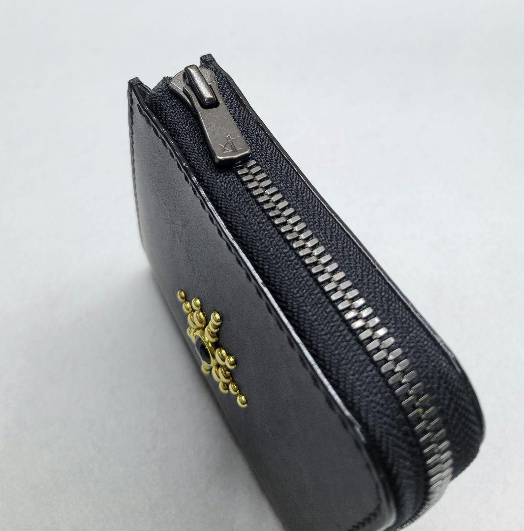 L字ファスナー財布　レザークラフト　小銭入れ　ハンドメイド　コンパクト財布