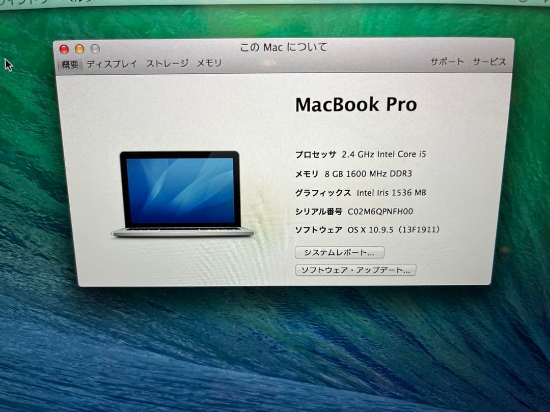 Apple MacBookPro 13.3インチ late2013 8G