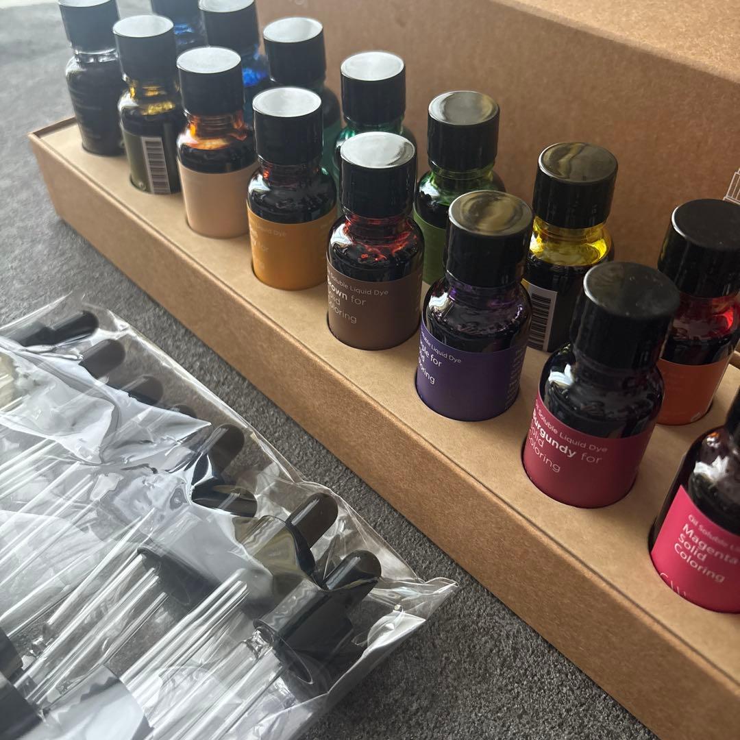 新品キャンドルワークス液体染料 20ml 16色セット+ ピペット付き