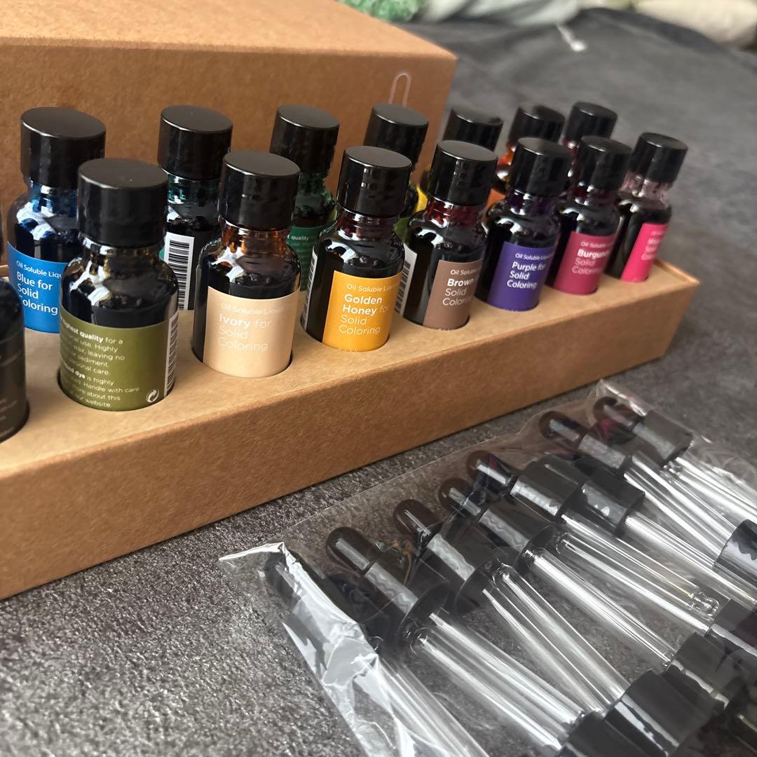 新品キャンドルワークス液体染料 20ml 16色セット+ ピペット付き