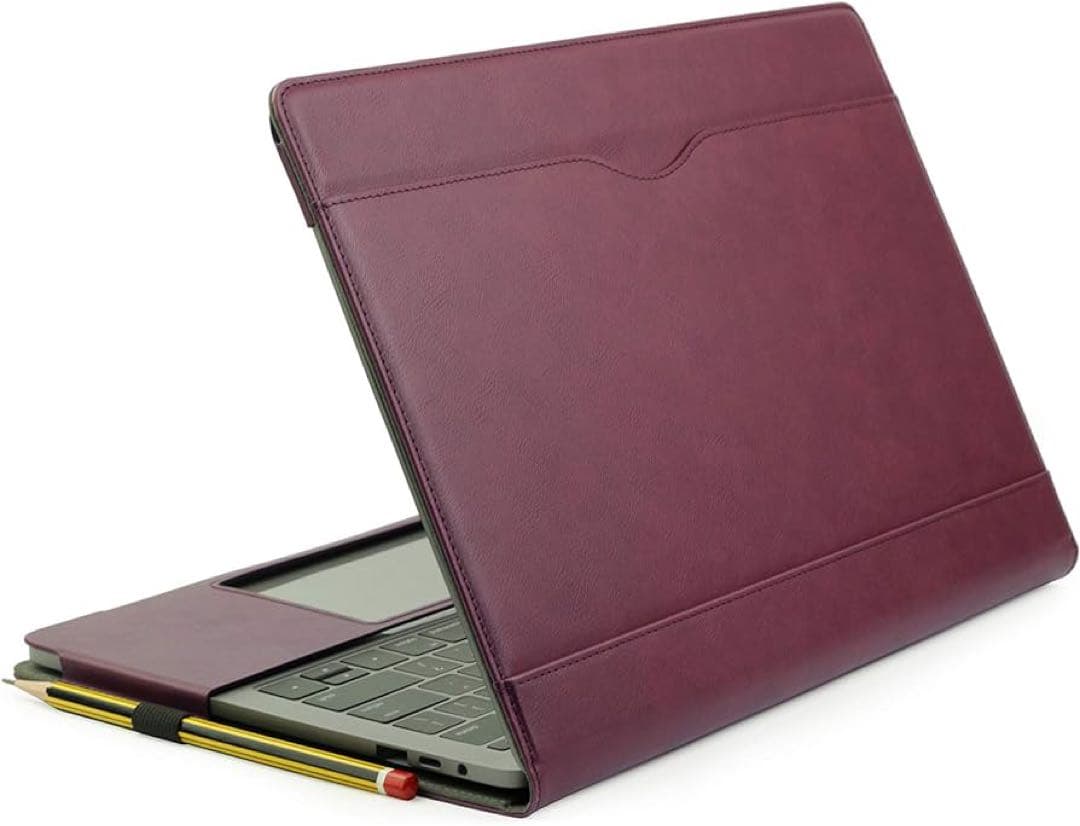 【1点限り❤️】MacBook Pro13 レザーケース (赤ワイン)