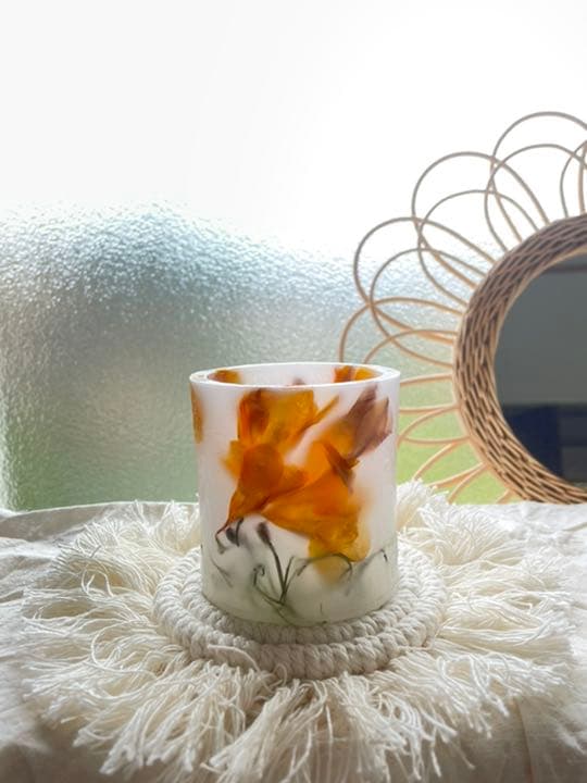 【完売】ボタニカルキャンドルホルダー　フリージア