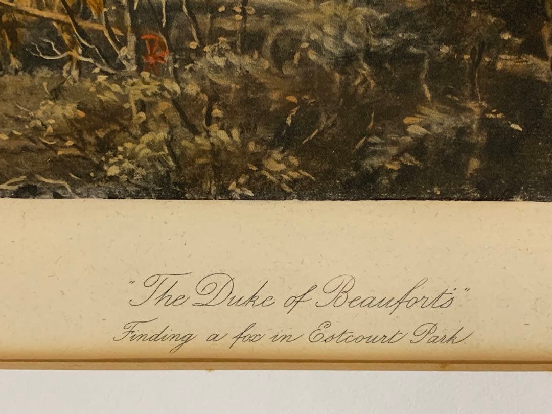 ヴィンテージ リトグラフ『 The Duke of Beauforts』英国製