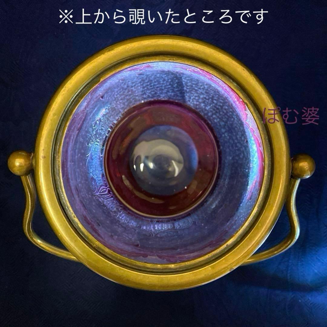 【フランス／サン・ルイ】クリスタル／ビスケットジャー バレル 容器／ピンク