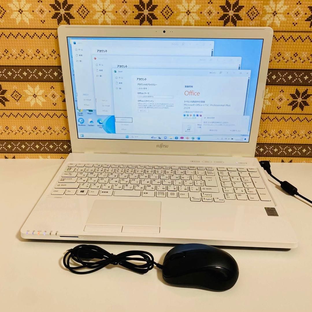 Y820 FujitsuノートパソコンSSDメモリ8G高速 Windows11