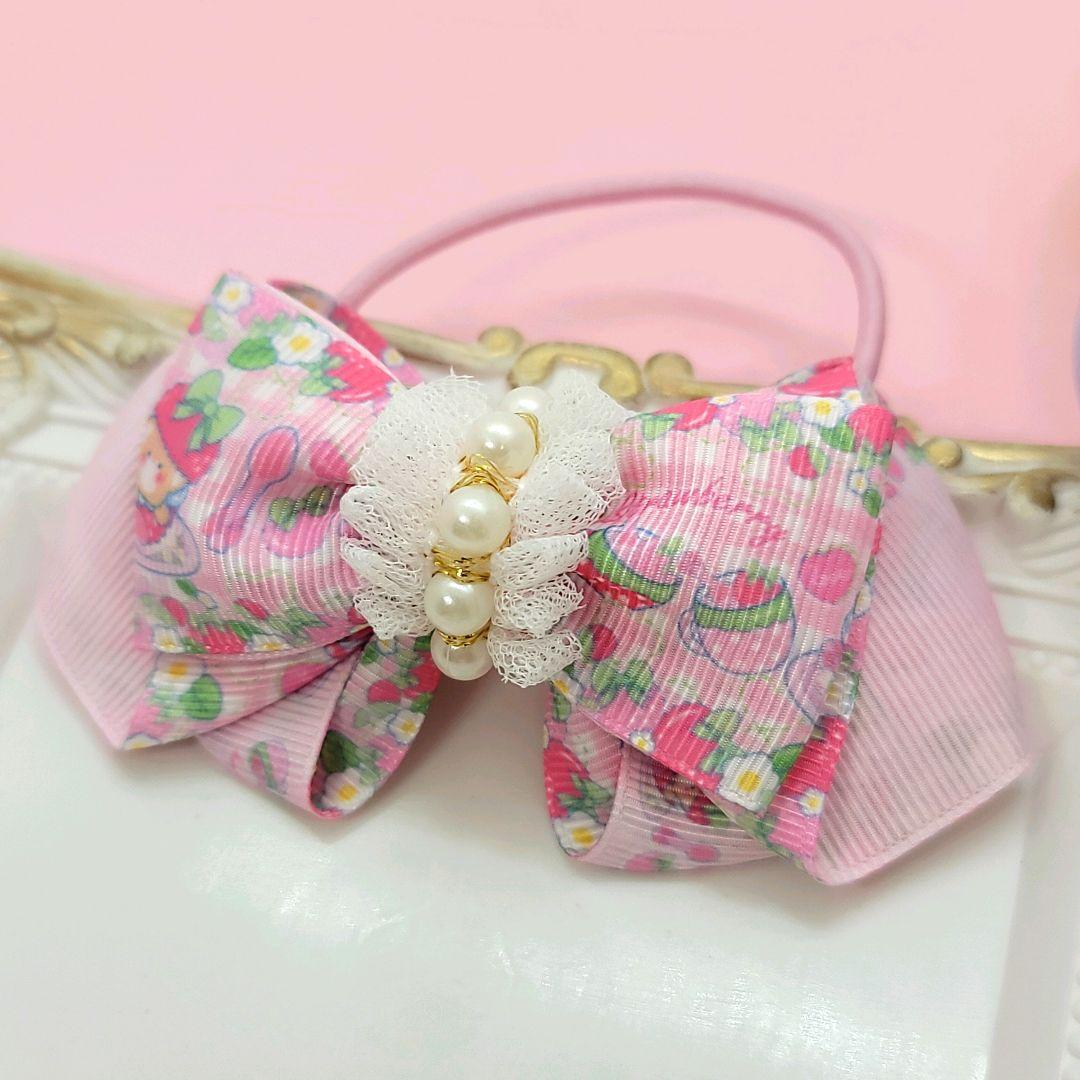 【168】 ハンドメイド　リボン　ヘアゴム