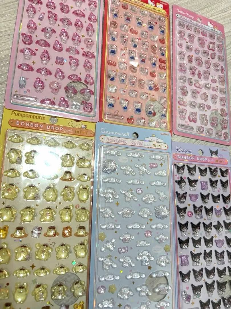 【正規品】サンリオ ボンボンドロップシール ミニ 6点セット