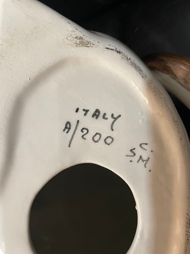 イタリア製　犬の置物 オブジェ 陶製 インテリア バセット