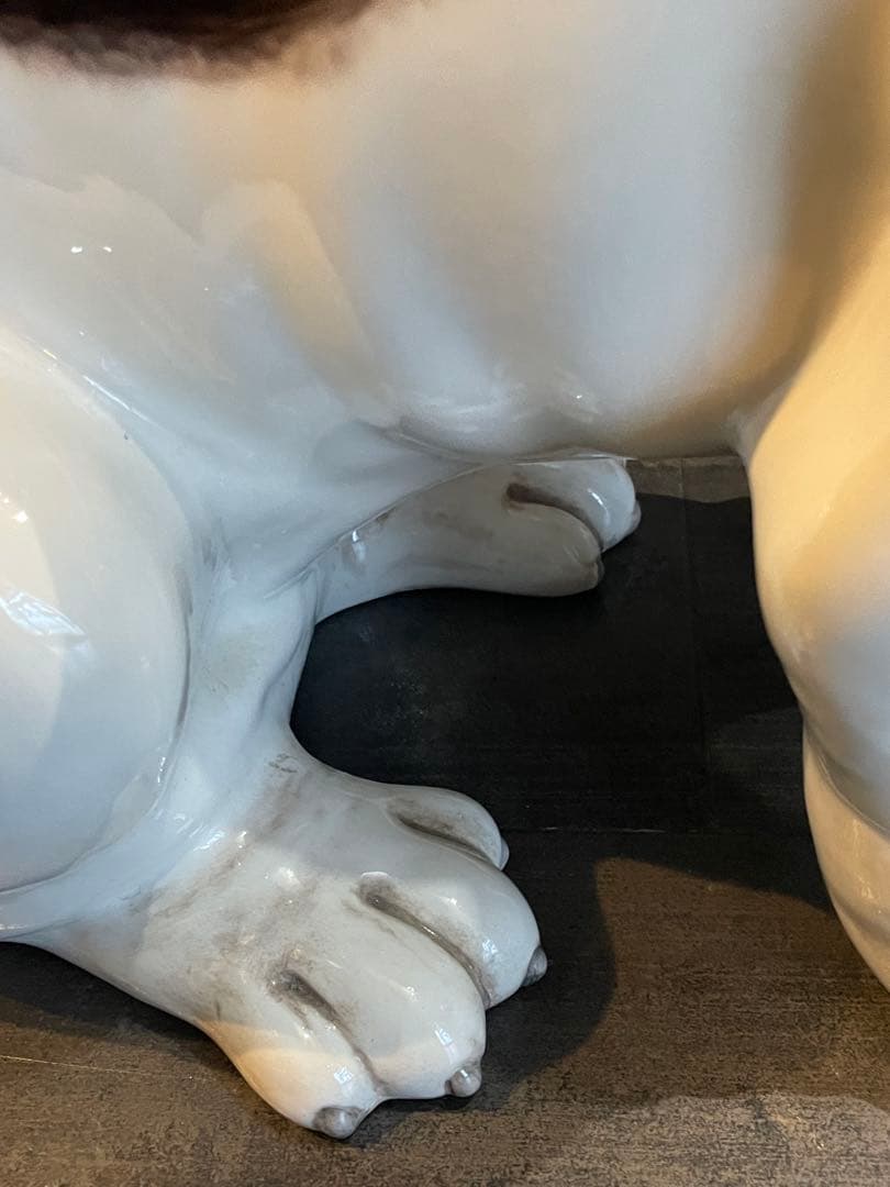 イタリア製　犬の置物 オブジェ 陶製 インテリア バセット