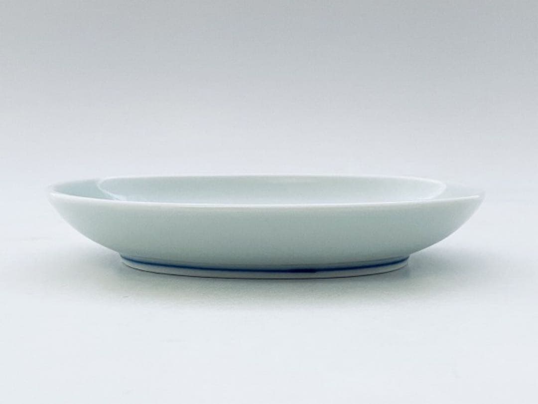 【美品】有田焼 青花 南蛮人 しん窯 異人柄 和食器 楕円皿 5枚セット