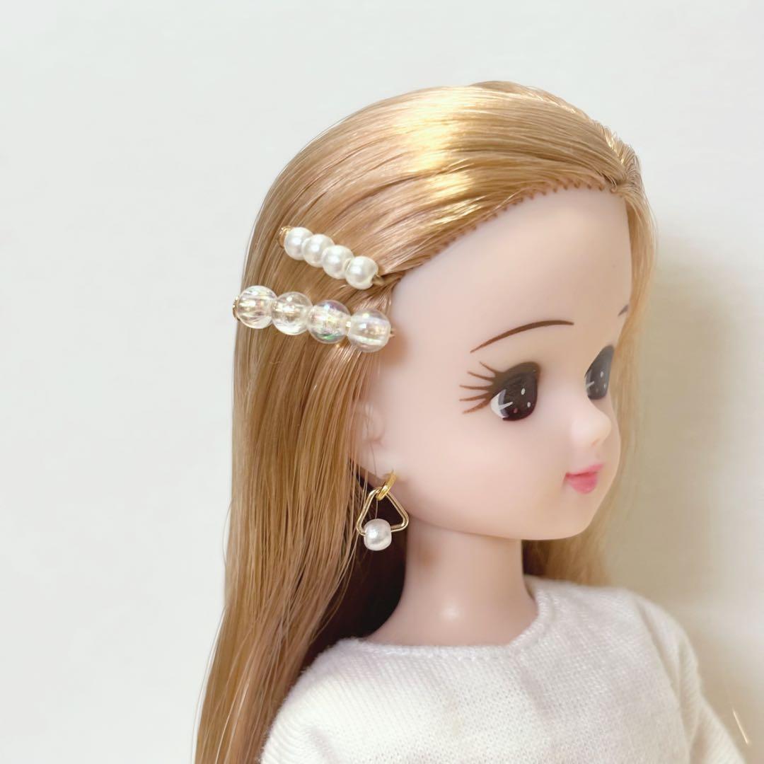 【 L15 】リカちゃん ヘアピン&ピアス3点セット
