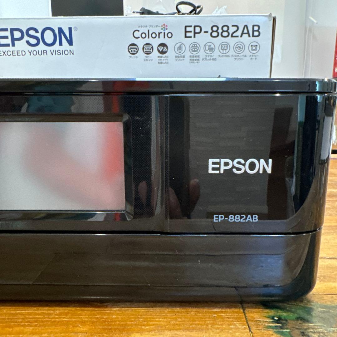 エプソン　カラリオ　プリンター　EP-882AB ブラック　可動確認済
