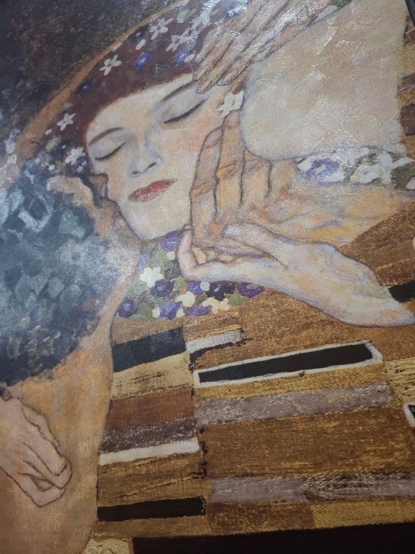 断*人様 【美品】クリムト 接吻 アート インテリア 一点物 イタリア産