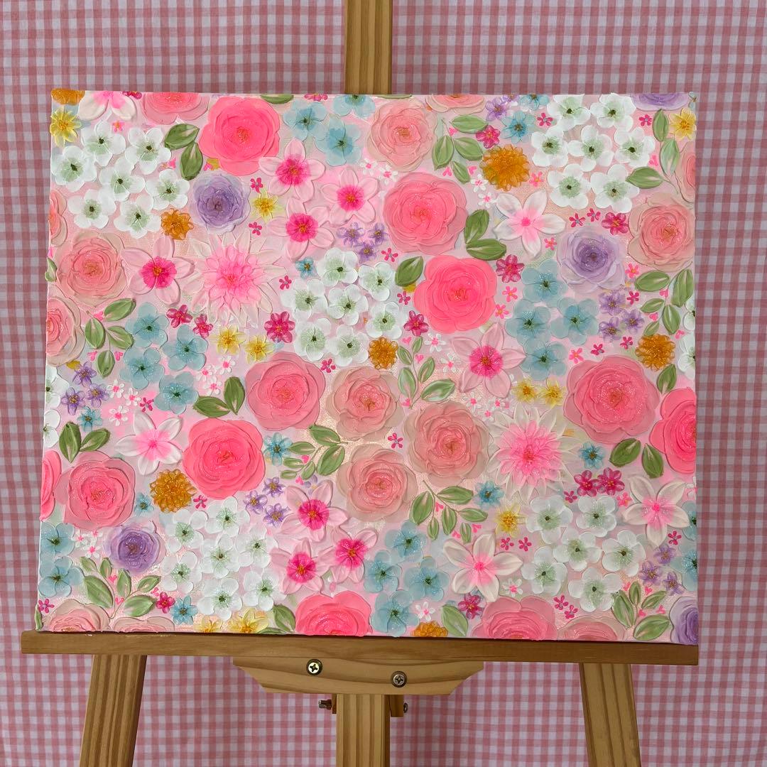 テクスチャーアート　ボタニカル フラワーアート 花図鑑 フランフラン